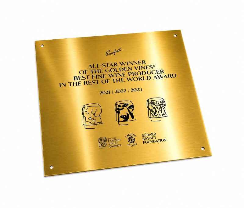Acid Etched Brass Award Plaque Black Filled