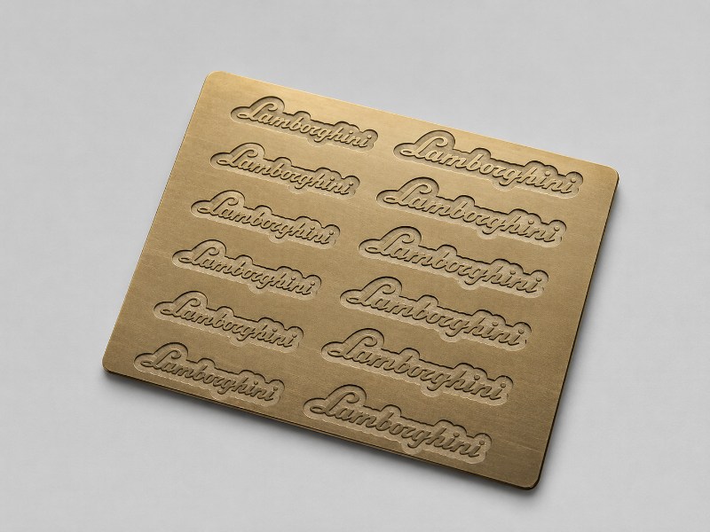 Acid Etched Brass Logo Plate