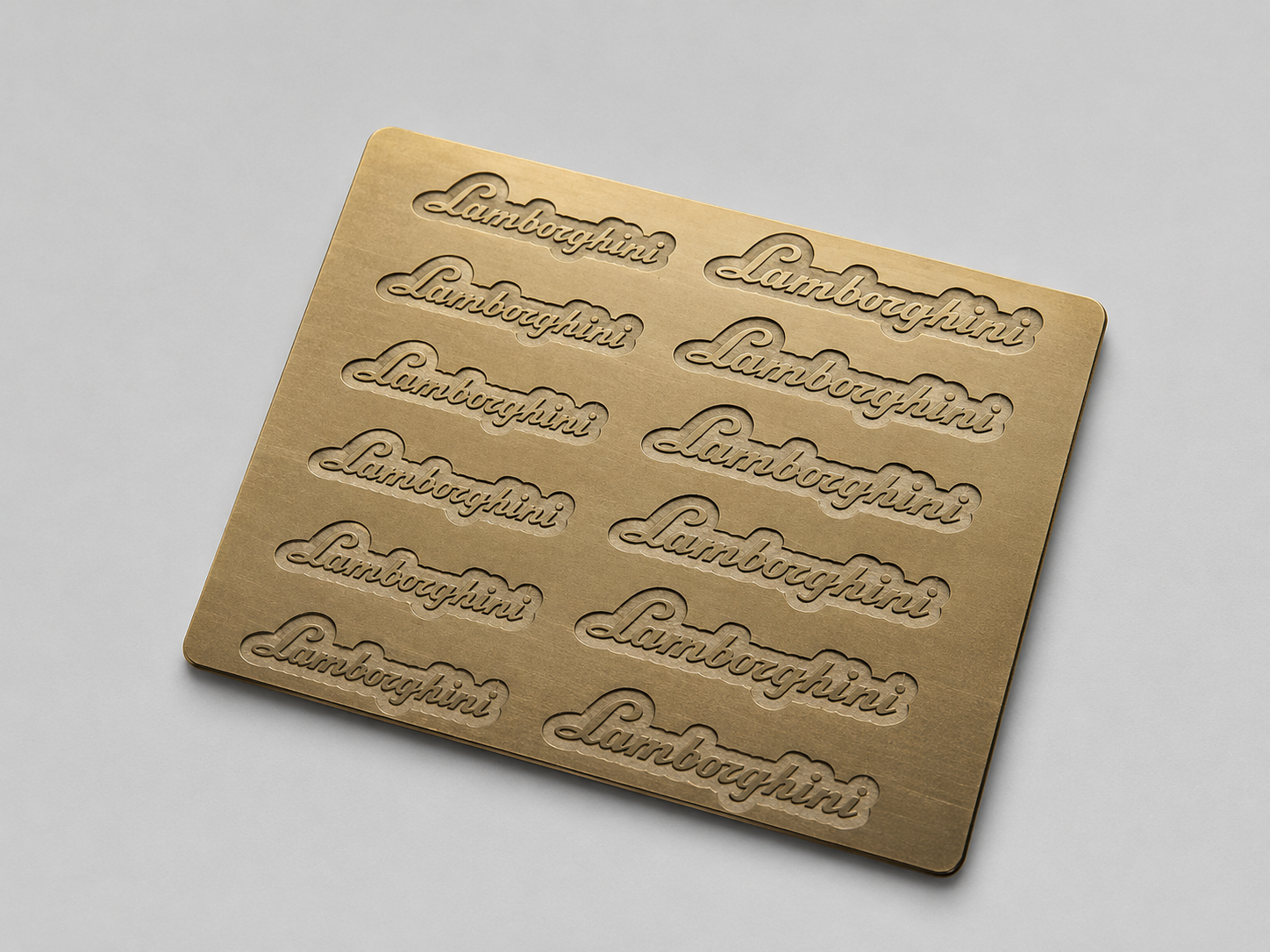 Acid Etched Brass Logo Plate