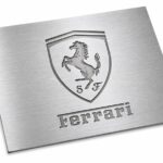 Acid Etched Stainless Steel Ferrari Logo Plate