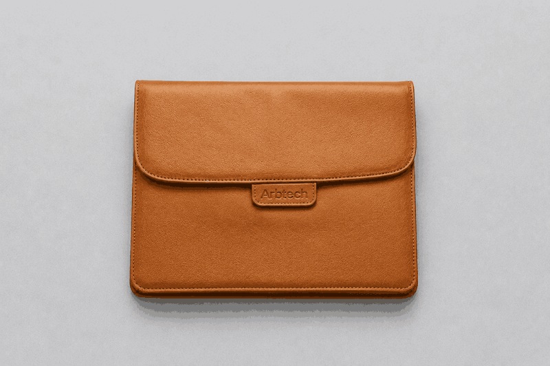 Arbtech Brand Logo Leather Embossing Custom Laptop Sleeve