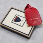 Aspinal Of London Personalized Red Leather Luggage Tag