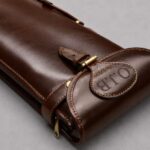 Blind Debossed Initials Leather Gun Slip Case