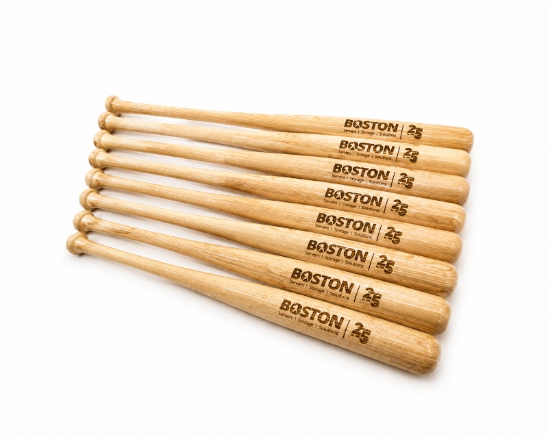Boston Storage Laser Engraved Wood Baseball Bats