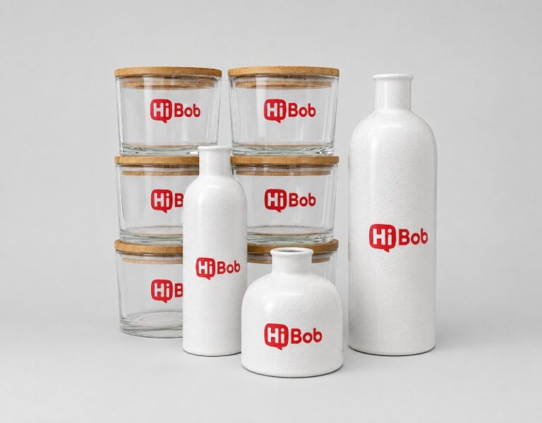 Branded Glass Storage Jars Ceramic Bottles Promotional Kitchenware Hibob