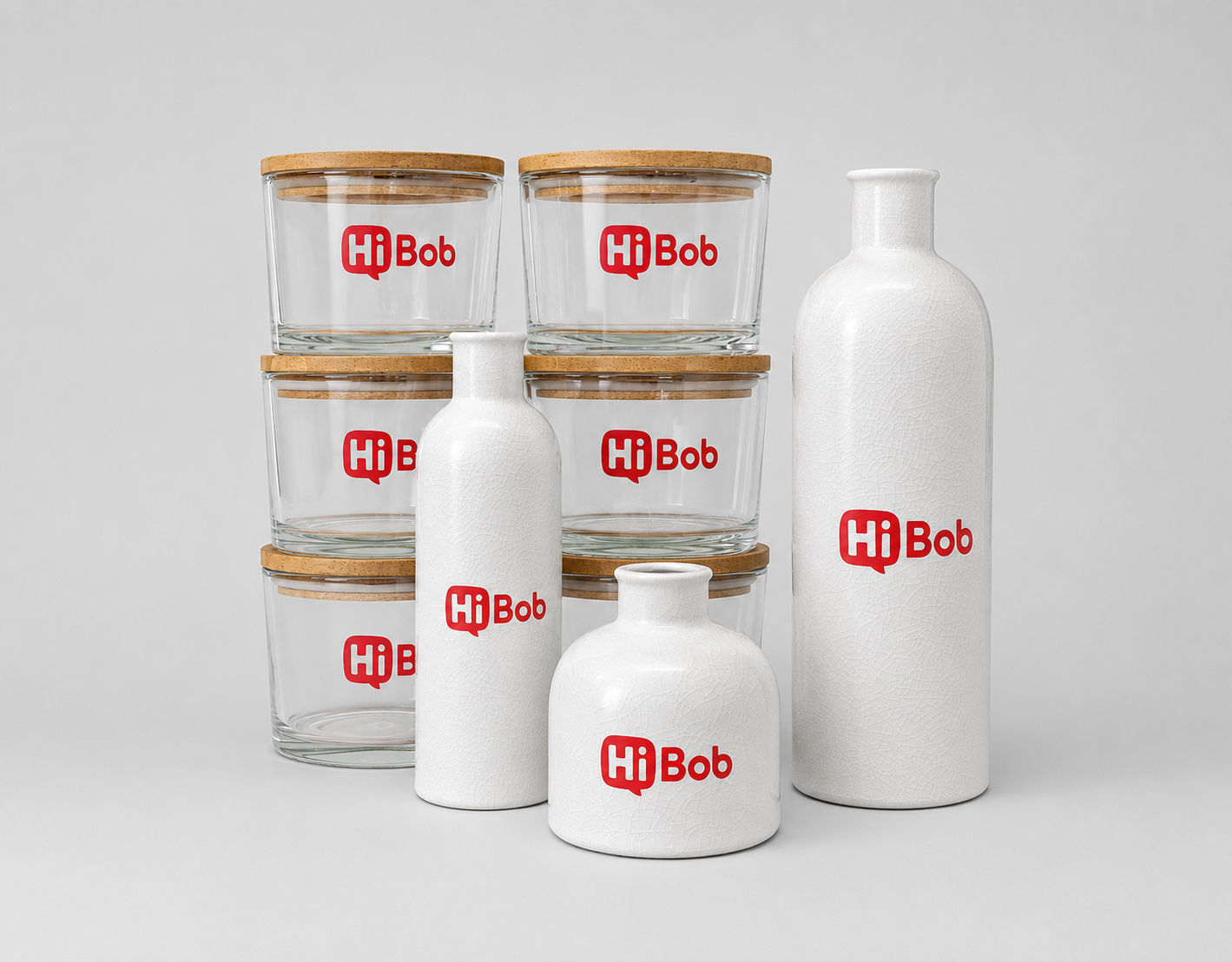 Branded Glass Storage Jars Ceramic Bottles Promotional Kitchenware Hibob