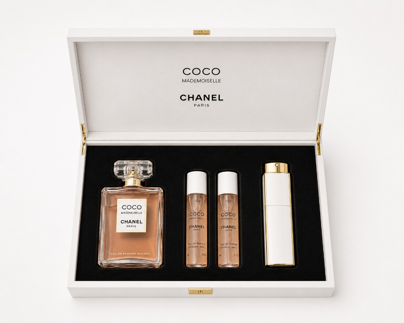 Chanel Coco Mademoiselle Perfume Gift Box Laser Cut Foam Insert Packaging