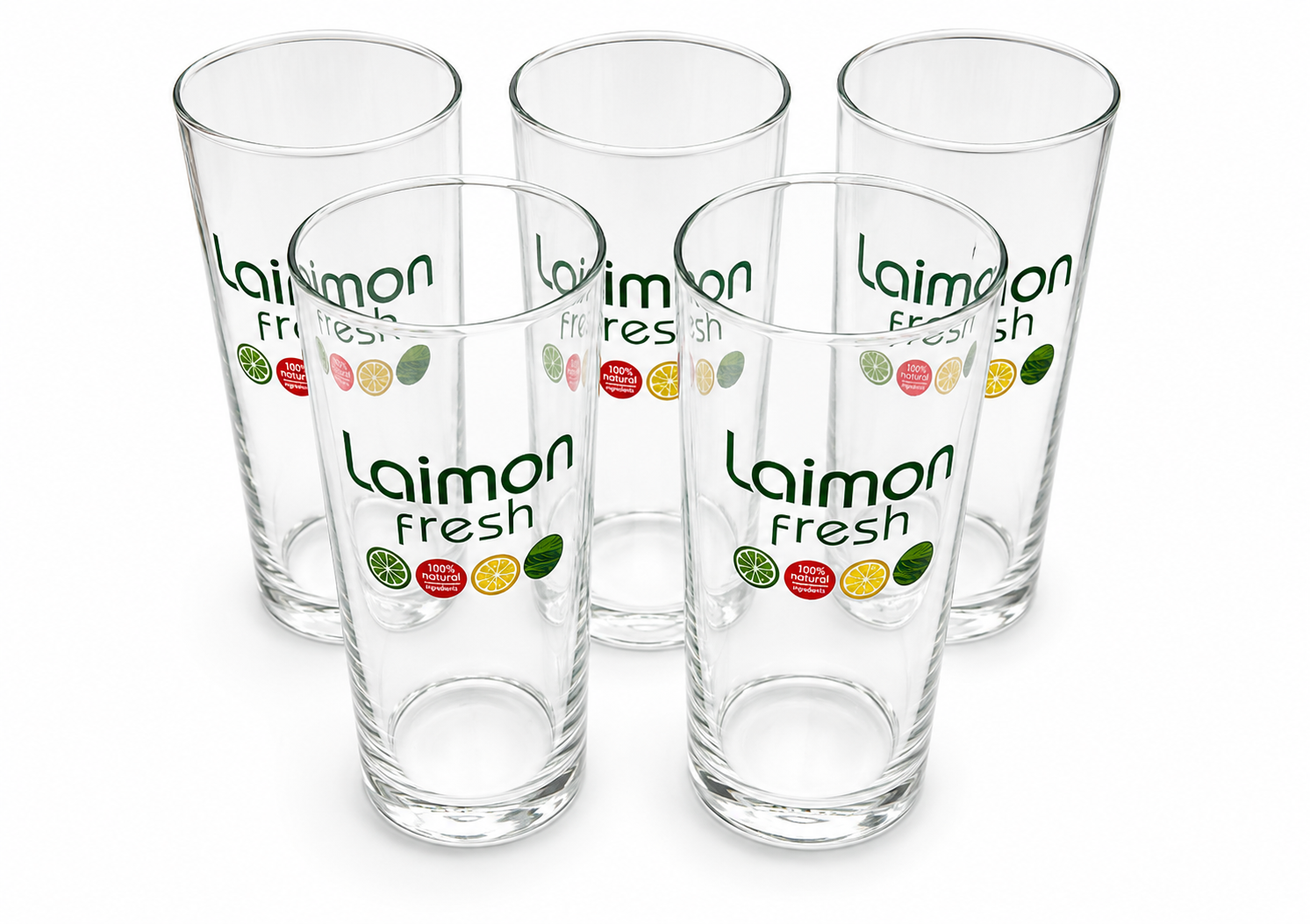 Colour Printed Branded Pint Glasses Custom Logo