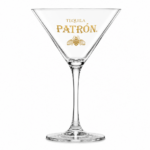 Colour Printed Patron Martini Cocktail Glass