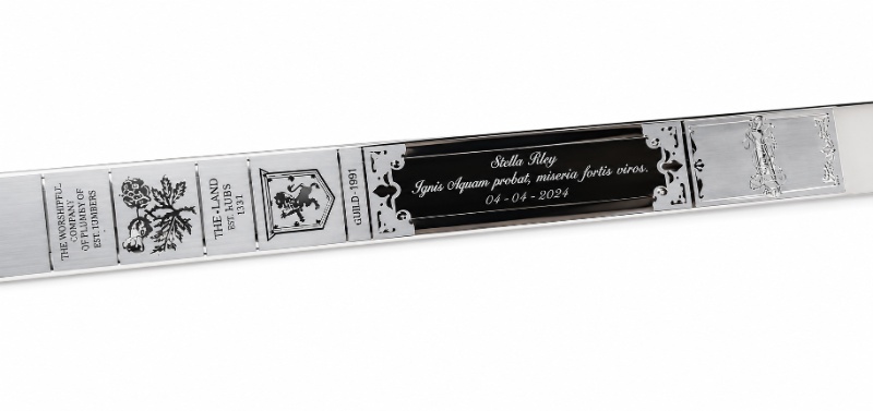 Custom Engraved Stainless Steel Ceremonial Trowel Blade