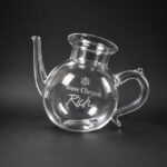 Custom Engraved Tiffany Glass Teapot