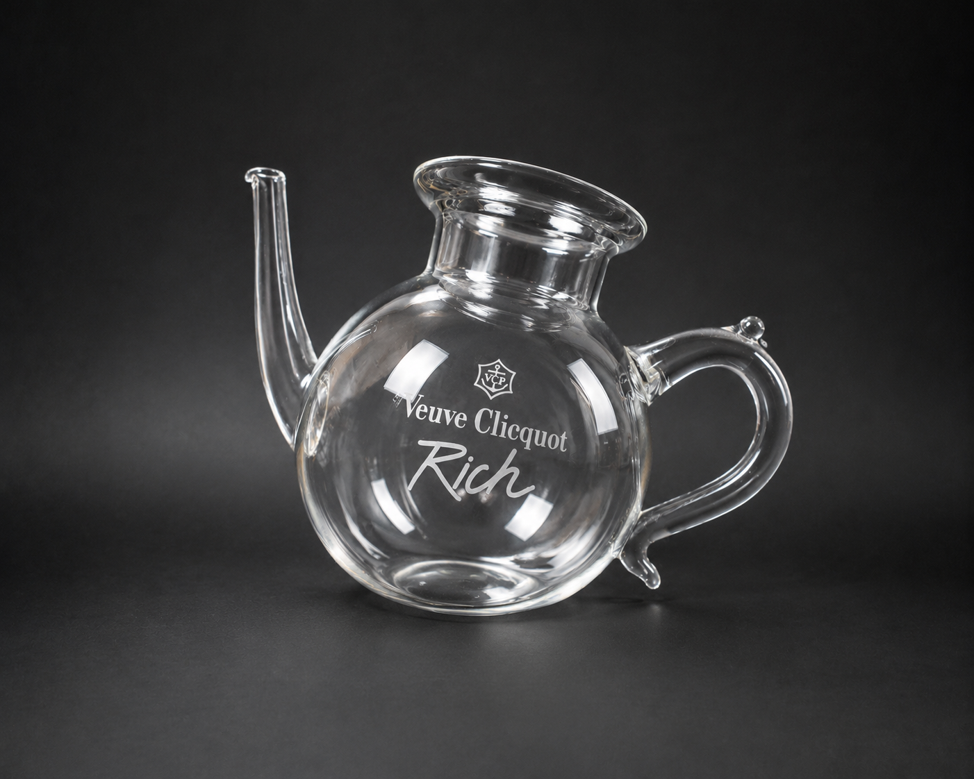 Custom Engraved Tiffany Glass Teapot