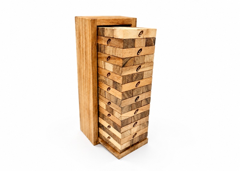 Custom Engraved Wooden Tumble Tower Jenga Game