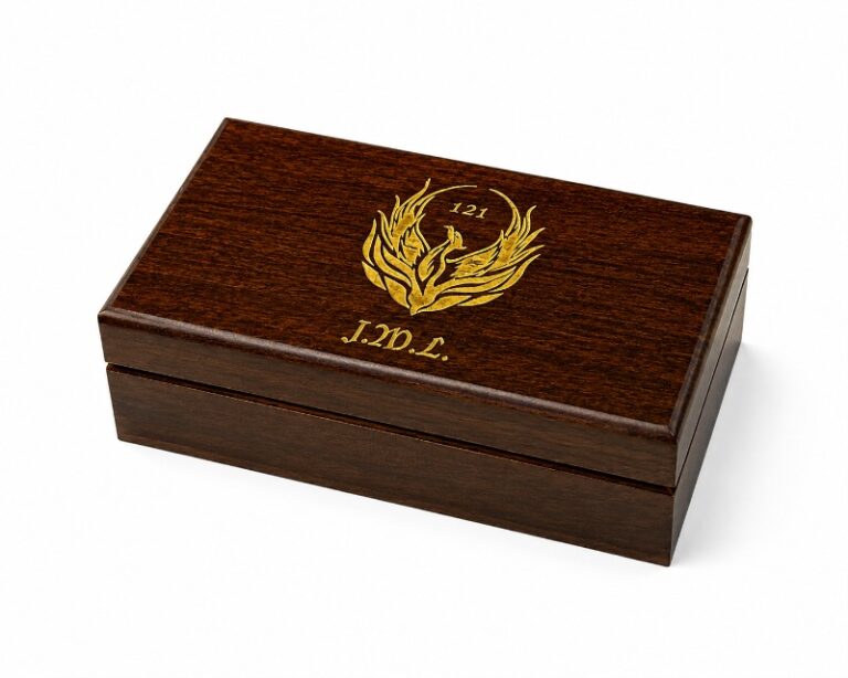 Custom Gold Engraved Wooden Gift Box