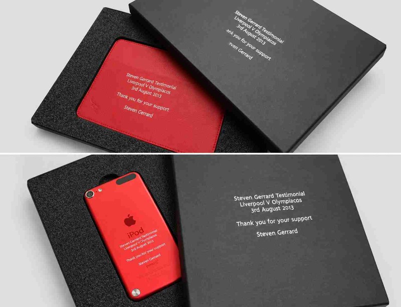 Custom Laser Cut Foam Insert Steven Gerrard Testimonial Gift Set