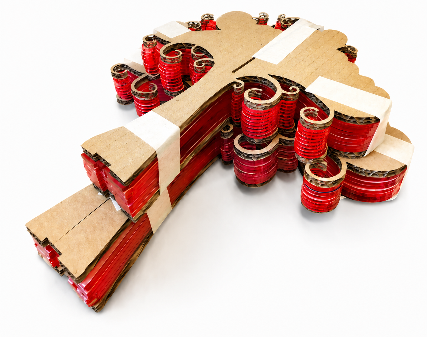 Custom Laser Cut Red Acrylic Parts