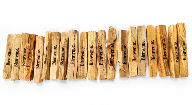 Custom Laser Engraved Palo Santo Sticks Bienvenue