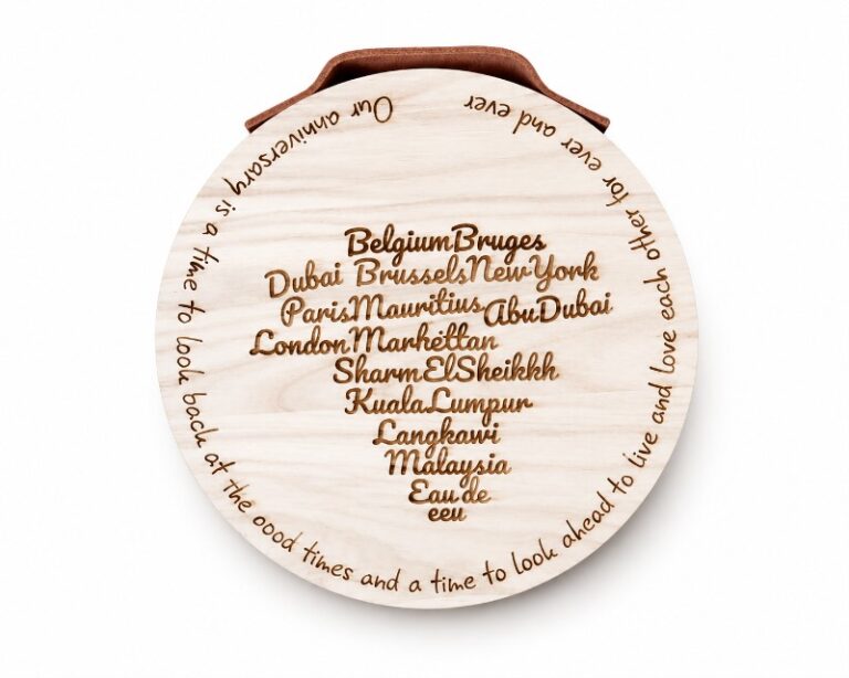 Custom Laser Engraved Wooden Anniversary Plaque