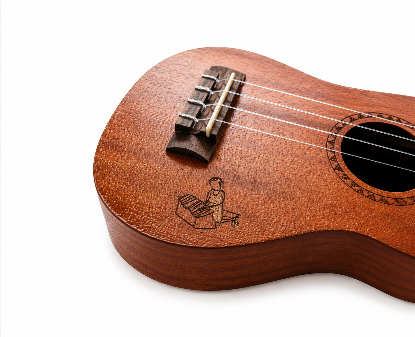 Custom Laser Engraved Wooden Ukulele