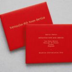 Custom Leather Embossing Gold Foil Red Notebooks Martin Sexton