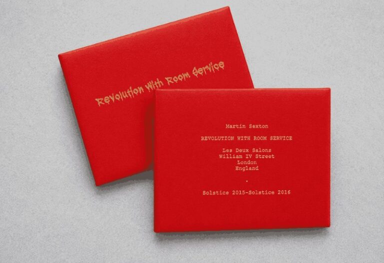 Custom Leather Embossing Gold Foil Red Notebooks Martin Sexton