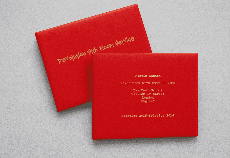 Custom Leather Embossing Gold Foil Red Notebooks Martin Sexton