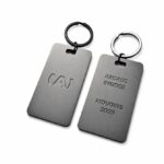 Custom Made Metal Keyrings Black Anodised