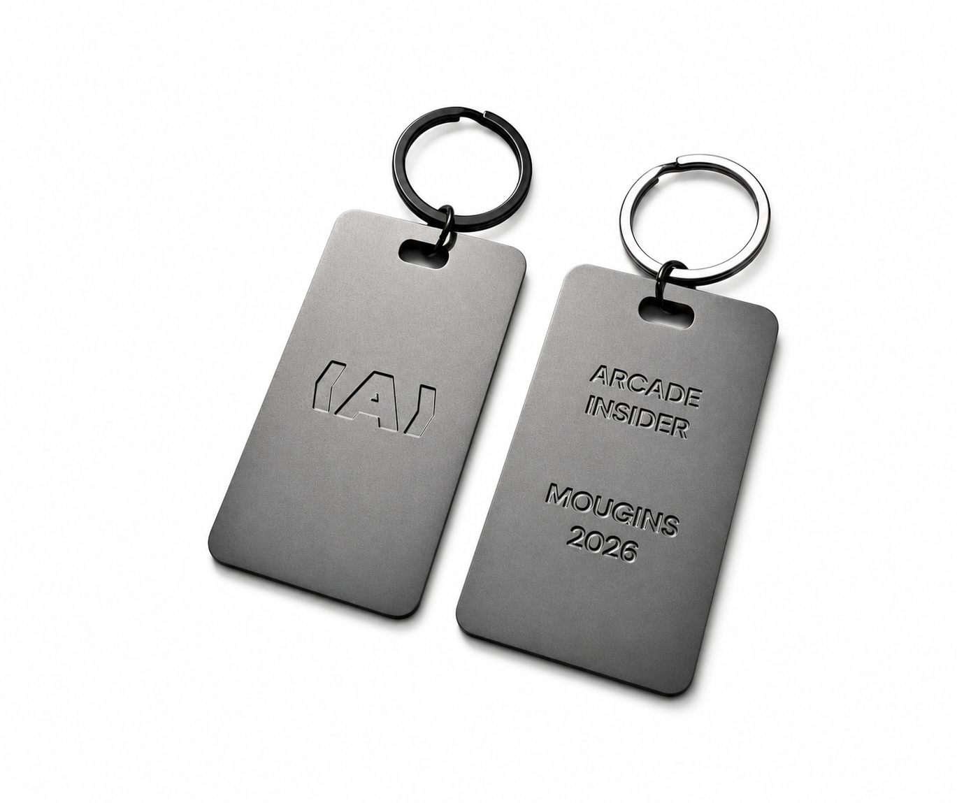 Custom Made Metal Keyrings Black Anodised