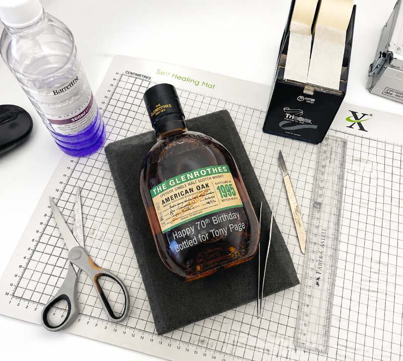 Custom Sandblasted Whisky Bottle Engraving