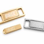 Diamond Scratch Engraved Metal Bag Tags Custom Branding