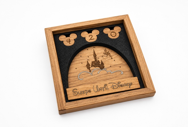 Disney Countdown Wooden Sleeps Until Sign