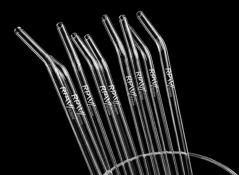 Engraved Glass Drinking Straws Reusable Personalised Eco Friendly Barware