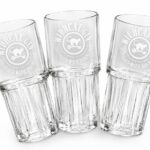 Engraved Wildcat Gin Crystal Tumbler Glasses Premium Gin Glass Set