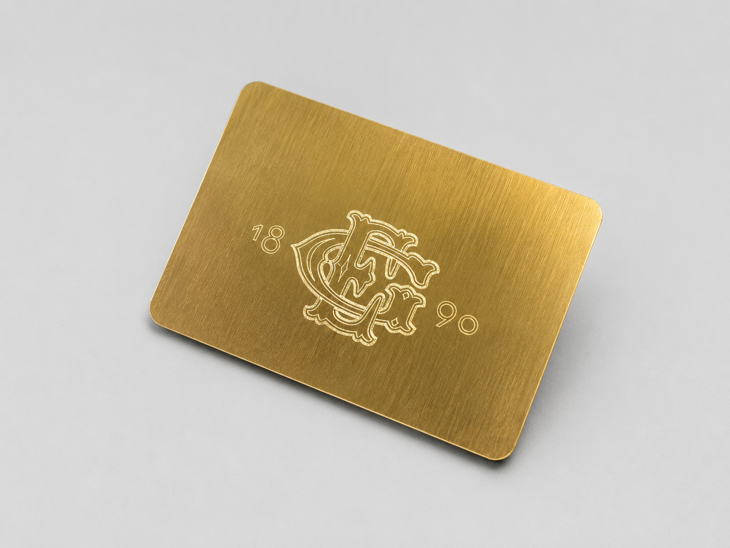 Fibre Laser Engraved Brass Membership Card Custom Metal Card