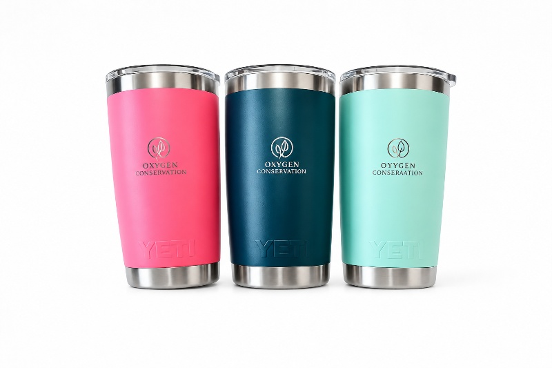 Fibre Laser Engraved Yeti Stainless Steel Travel Tumblers