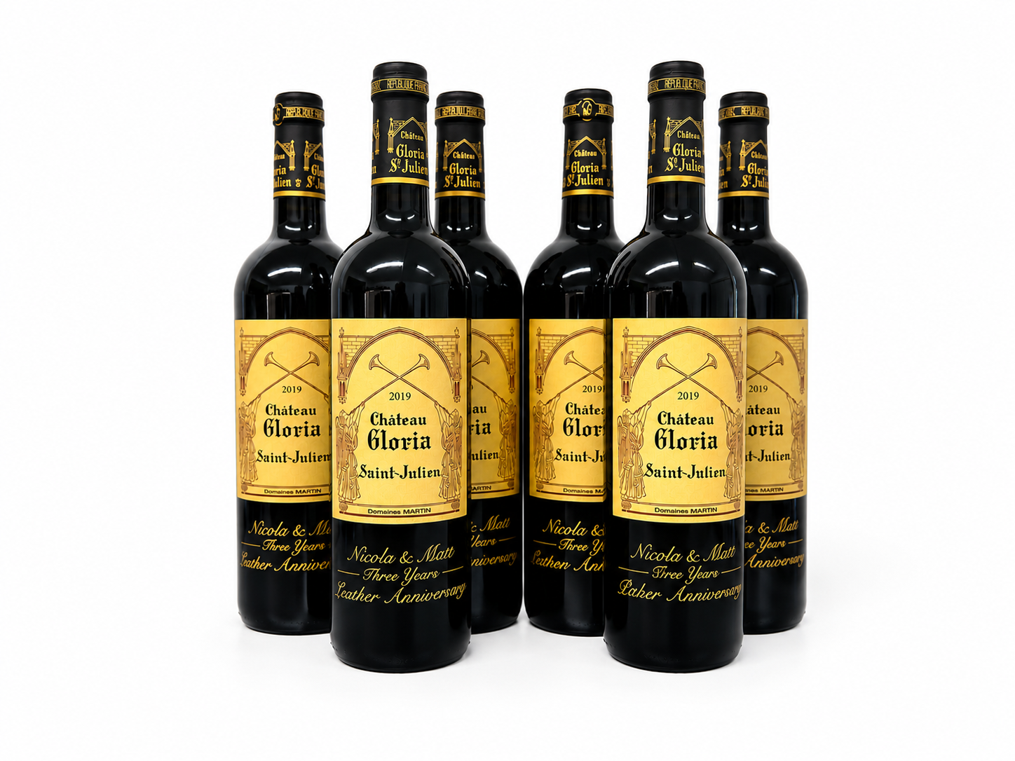 Glass Engraving Gold Fill Luxury Wine Bottle Personalisation