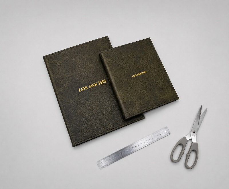 Gold Embossing Leather Notebook Luxury Stationery Branding