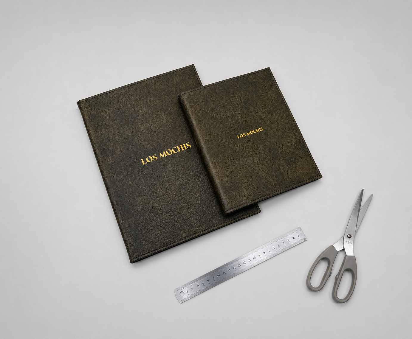 Gold Embossing Leather Notebook Luxury Stationery Branding