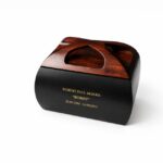 Gold Filled Engraved Wooden Urn