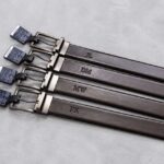 Groomsmen Gift Personalized Brown Leather Belts Monogrammed Initials