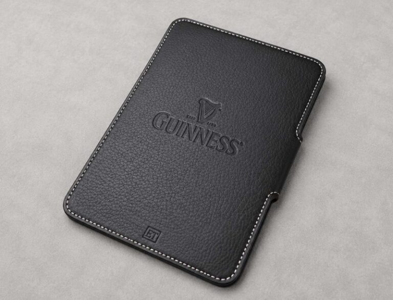 Guinness Blind Debossed Leather Tablet Sleeve Case