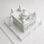 Indian Temple Laser Cutting White Acrylic Architectural Model