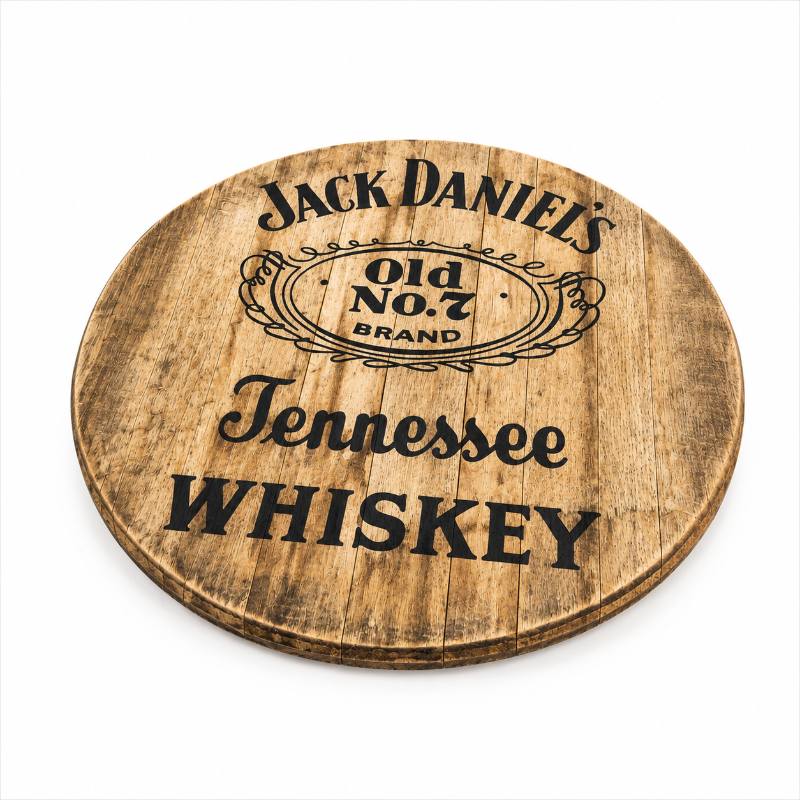Jack Daniels Engraved Whiskey Barrel Head Sign