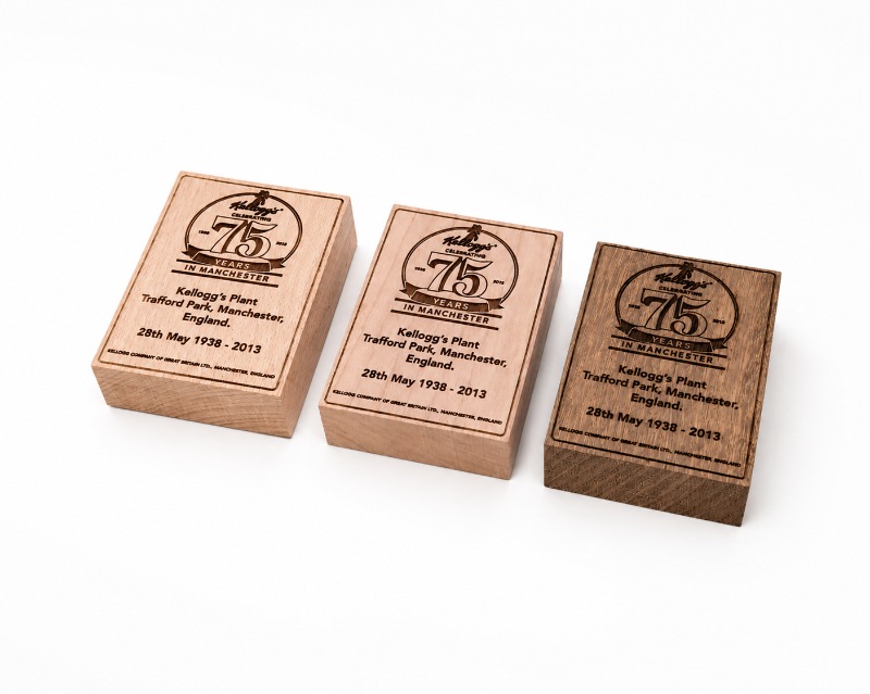 Kelloggs Laser Engraved Wooden Corporate Awards