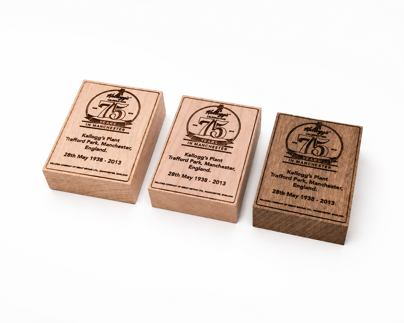 Kelloggs Laser Engraved Wooden Corporate Awards