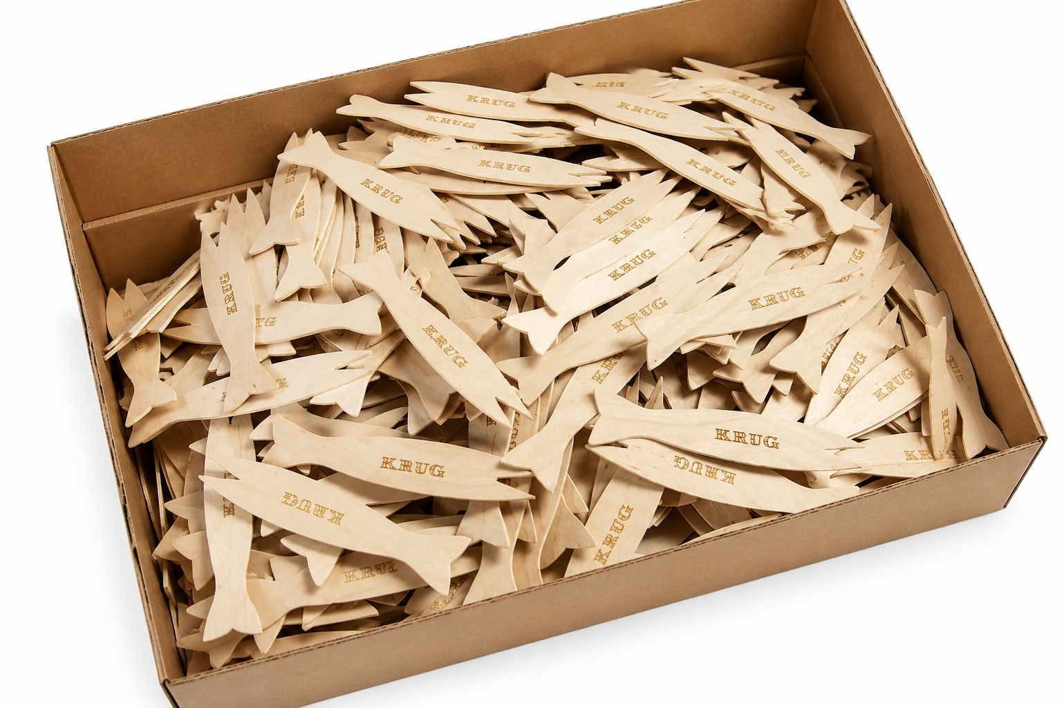 Krug Laser Engraved Wooden Canapes Skewers