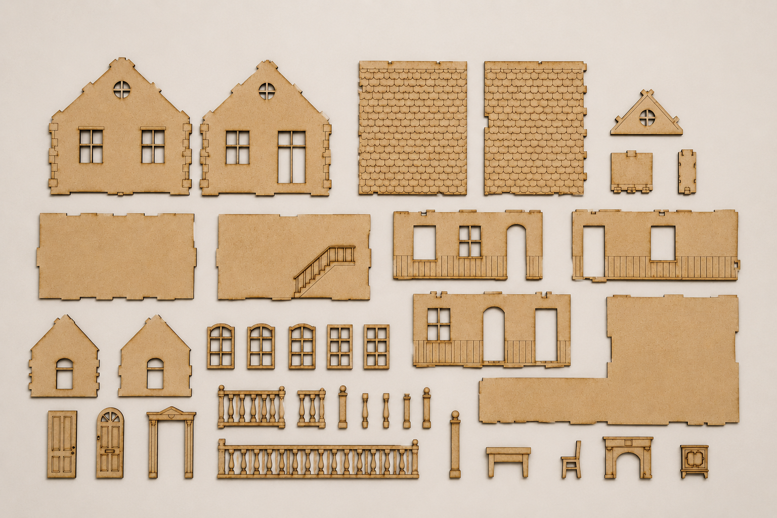Laser Cut Mdf Architectural Model Building Kit Parts