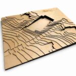 Laser Cut Plywood Topographical Contour Site Model
