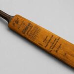 Laser Engraved Antique Wooden Cricket Bat Personalised Birthday Gift