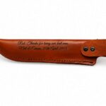 Laser Engraved Leather Knife Sheath Personalized Gift